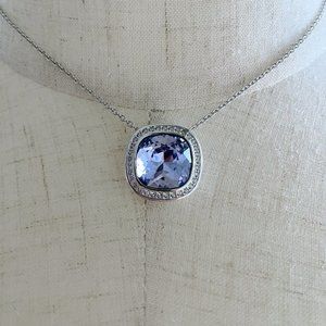 Swarovski Light Purple Lavender Stone Amethyst Crystal Necklace